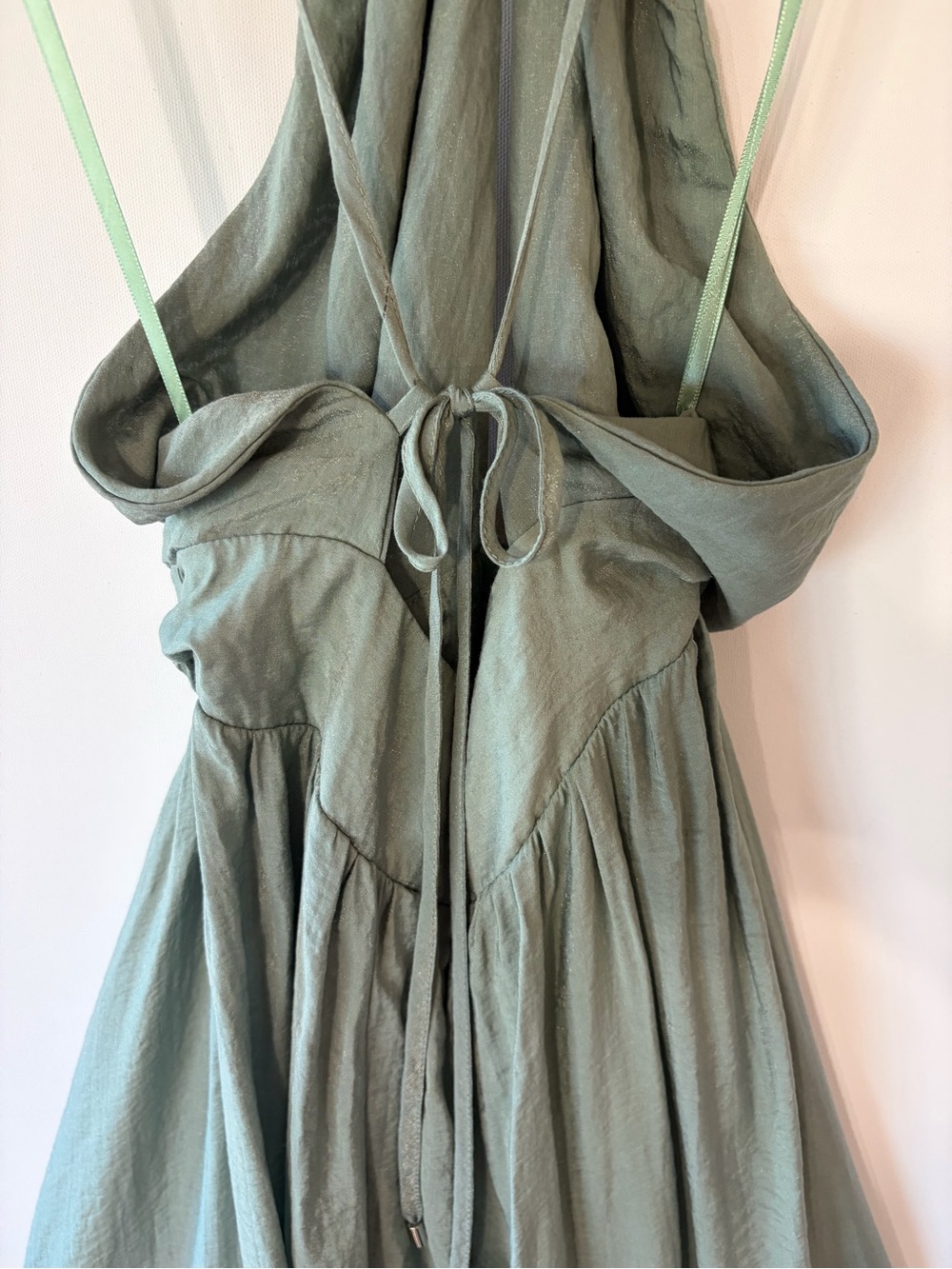 Hello Molly Over The Limit Sage Sparkle Maxi Dress 8 NWOT - Picture 6 of 9
